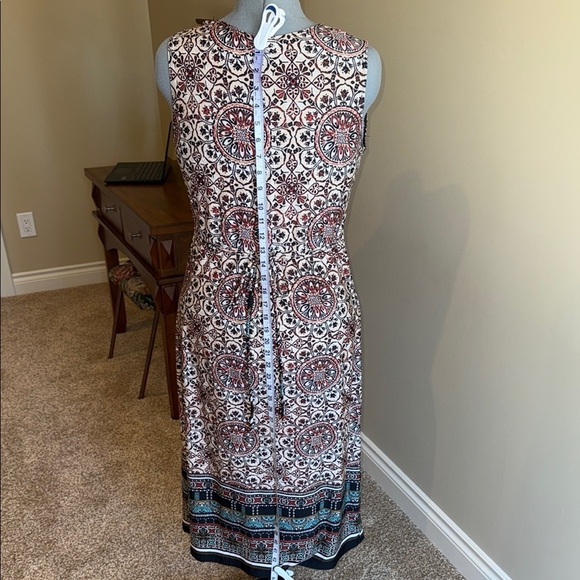 Initiatives Sundress Brownish red Brick red design Sleeveless Scoop Neck Maxi - Picture 7 of 11